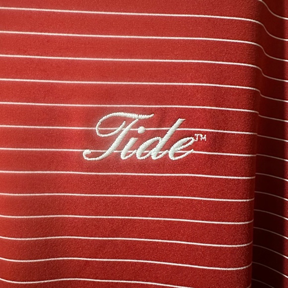 Alabama Men's Red Striped Tide Polo - Picture 2 of 4